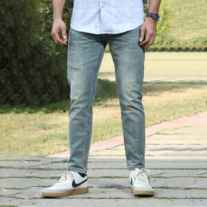 Men’s Classic Grey Slim-Fit Jeans
